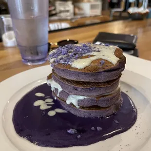 Ube pancakes