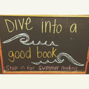 Summer reading is a must.