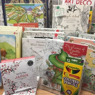 Coloring books.