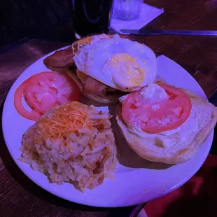 a plate of food on a table
