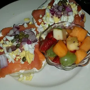 Salmon Bagel Sandwich