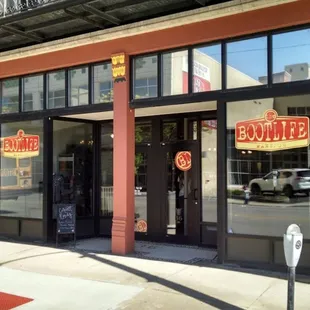 The outside of the store.