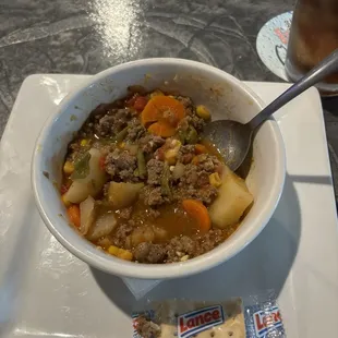 Cowboy burger soup