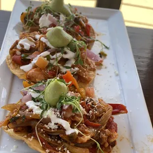 Dragon Fruit Tinga Tostadas
