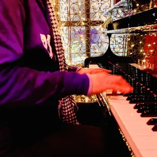 a man playing the piano