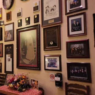 Gallery wall in waiting area