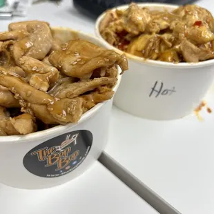 Chicken sweet and savory and hot flava