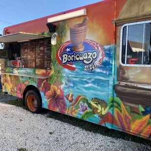 a colorful food truck