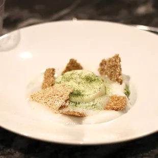 Key Lime Panna Cotta ($15) - kiwi, sesame, ginger, matcha
