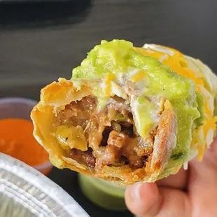 @makeMePrettie Flautas. Chicken with cheese inside. Yummy.