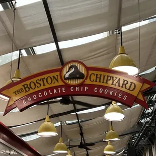 Sign above cookie stand