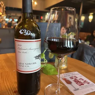 $30 bottle of cab chosen from the store side