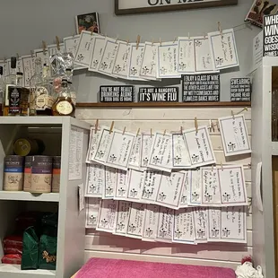 View behind the bar