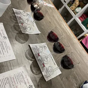 Our Red wine flights