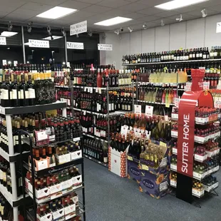 a variety of bottles of wine