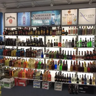 a wide selection of alcohol
