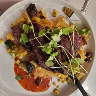 This is excellent Korean bbq hanger steak! Flavor is spot on!