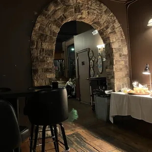 the interior of the pub