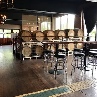 The back room of the brewery.