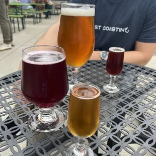 Beers and the smaller mead glasses