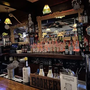 a bar with a lot of liquor
