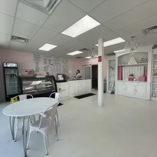 the interior of the bakery