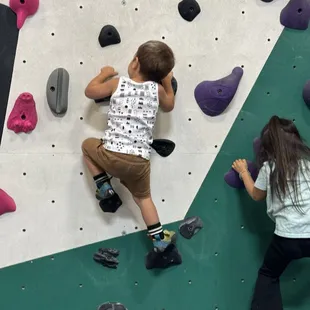 2yo on the kids wall