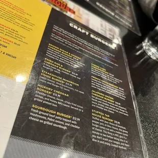 the menu