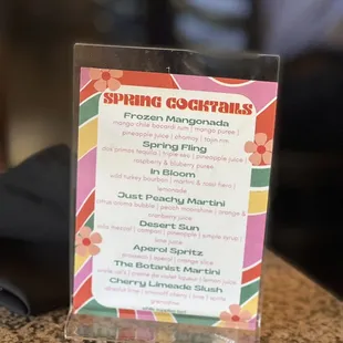 Spring cocktails specials
