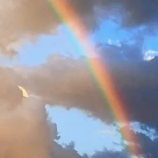 Rainbow tonight.  Patio dining.