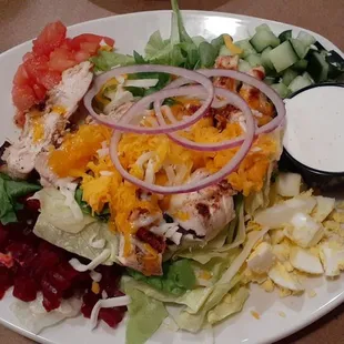 Grilled chicken salad.