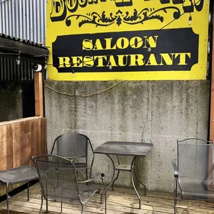 Outdoor patio. Great if you like parking lots.