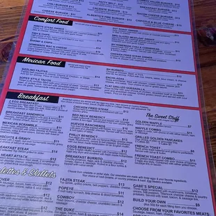 New menu, January 2022