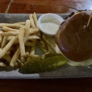 Mushroom Foundue Burger