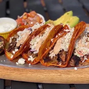 a plate of tacos