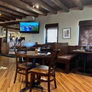 the dining area of the restaurant