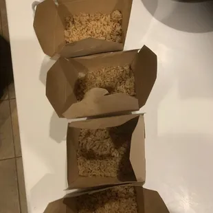 The small rice portions
