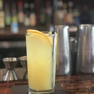 Orange vodka and pineapple juice