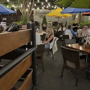 Outdoor patio seating area