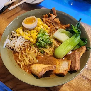 Scratch made vegan ramen (without the egg)