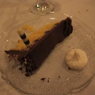 The nice way they plated the cake we brought