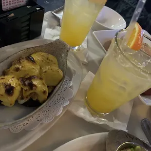 Stuffed Mushroom Caps and Orange  Crush