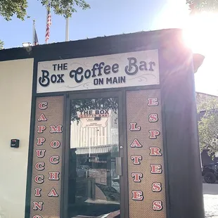 the front of the building