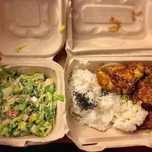 Chicken Karaage &amp; Chop Salad ($12)