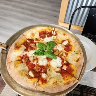 Chicken parm pizza