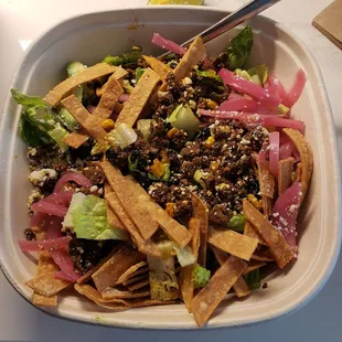 Wife had the taco salad again. I just might have to try it myself.