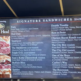 Menu. My favorite one is The Spartacus