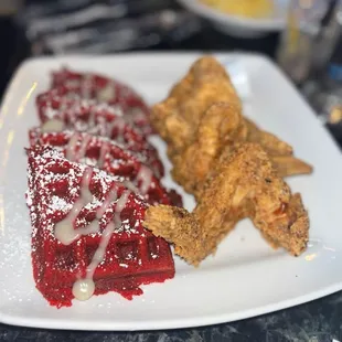 Red Velvet Chicken N Waffle