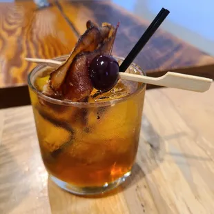 Maple bacon old fashioned