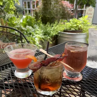 Braeburgroni, Maple Bacon Old Fashioned, Kir &quot;ish&quot; Royal.